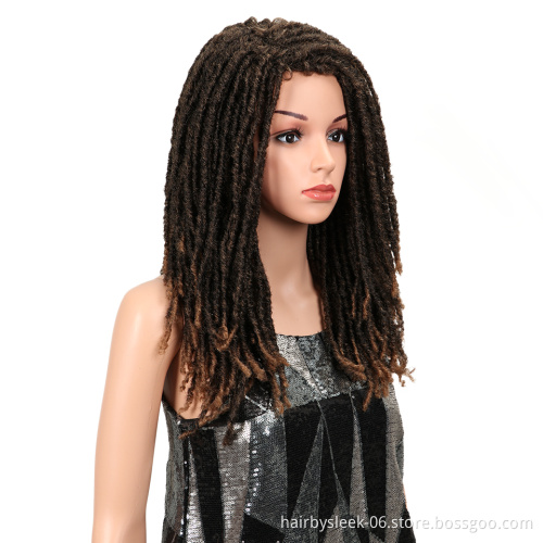 MAGIC Hair 22"Inch Synthetic Wigs For Black Women Crochet Braids Twist Jumbo Dread Faux Locs Hairstyle Long Afro Brown Hair